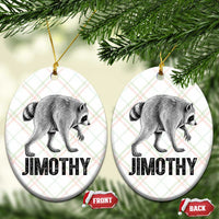Viral Seattle Jimothy the Raccoon Ceramic Ornament Vintage Trash Panda Meme Graphic