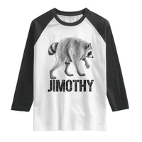 Viral Seattle Jimothy the Raccoon Raglan Shirt Vintage Trash Panda Meme Graphic