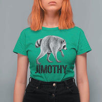 Viral Seattle Jimothy the Raccoon T Shirt For Women Vintage Trash Panda Meme Graphic