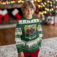 Jimothy from Seattle WA Feral Legend Raccoon Ugly Christmas Sweater Viral Trash Panda Retro Sunset Strip Graphic