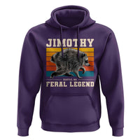 Jimothy from Seattle WA Feral Legend Raccoon Hoodie Viral Trash Panda Retro Sunset Strip Graphic