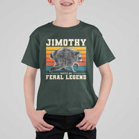 Jimothy from Seattle WA Feral Legend Raccoon T Shirt For Kid Viral Trash Panda Retro Sunset Strip Graphic