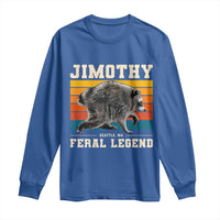 Jimothy from Seattle WA Feral Legend Raccoon Long Sleeve Shirt Viral Trash Panda Retro Sunset Strip Graphic