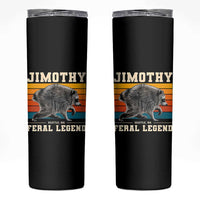 Jimothy from Seattle WA Feral Legend Raccoon Skinny Tumbler Viral Trash Panda Retro Sunset Strip Graphic