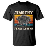 Jimothy from Seattle WA Feral Legend Raccoon T Shirt Viral Trash Panda Retro Sunset Strip Graphic