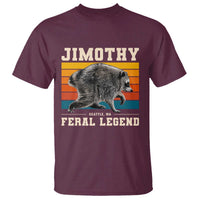 Jimothy from Seattle WA Feral Legend Raccoon T Shirt Viral Trash Panda Retro Sunset Strip Graphic