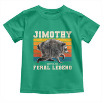 Jimothy from Seattle WA Feral Legend Raccoon Toddler T Shirt Viral Trash Panda Retro Sunset Strip Graphic