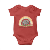 Cute Viral Raccoon Positive Quote Baby Onesie Different Is Beautiful Pastel Rainbow Graphic