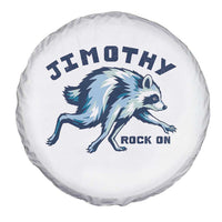Rock On Jimothy the Raccoon Blue Graphic Spare Tire Cover Vintage Viral Seattle Trash Panda