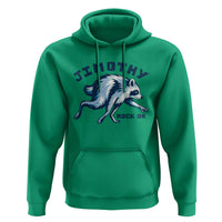 Rock On Jimothy the Raccoon Blue Graphic Hoodie Vintage Viral Seattle Trash Panda