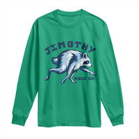Rock On Jimothy the Raccoon Blue Graphic Long Sleeve Shirt Vintage Viral Seattle Trash Panda