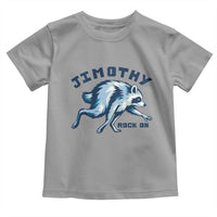 Rock On Jimothy the Raccoon Blue Graphic Toddler T Shirt Vintage Viral Seattle Trash Panda