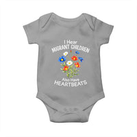 I Hear Migrant Children Also Have Heartbeats Baby Onesie Wildflower Floral Social Justice Human Rights