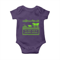 Retro 8-Bit Pixel 80s Game Over Parody Graphic Baby Onesie You Have Died Of Diarrhea Lettuce