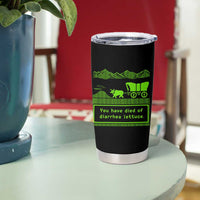 Retro 8-Bit Pixel 80s Game Over Parody Graphic Tumbler Cup You Have Died Of Diarrhea Lettuce