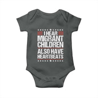 I Hear Migrant Children Also Have Heartbeats Baby Onesie Vintage Stars Human Rights Social Justice