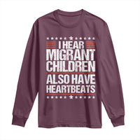 I Hear Migrant Children Also Have Heartbeats Long Sleeve Shirt Vintage Stars Human Rights Social Justice