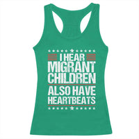 I Hear Migrant Children Also Have Heartbeats Racerback Tank Top Vintage Stars Human Rights Social Justice
