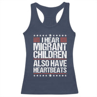 I Hear Migrant Children Also Have Heartbeats Racerback Tank Top Vintage Stars Human Rights Social Justice
