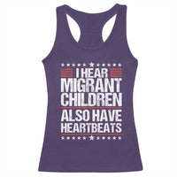 I Hear Migrant Children Also Have Heartbeats Racerback Tank Top Vintage Stars Human Rights Social Justice