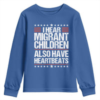 I Hear Migrant Children Also Have Heartbeats Youth Sweatshirt Vintage Stars Human Rights Social Justice