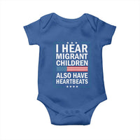 I Hear Migrant Children Also Have Heartbeats Baby Onesie Patriotic American Flag Human Rights