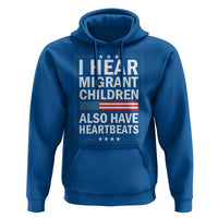 I Hear Migrant Children Also Have Heartbeats Hoodie Patriotic American Flag Human Rights