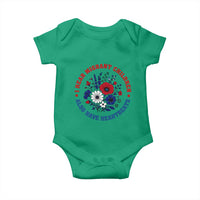 I Hear Migrant Children Also Have Heartbeats Baby Onesie Patriotic Red White Blue Floral Human Rights