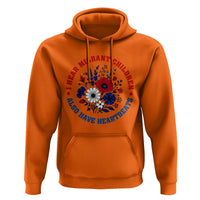 I Hear Migrant Children Also Have Heartbeats Hoodie Patriotic Red White Blue Floral Human Rights