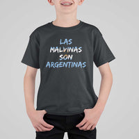 Patriotic Las Malvinas Son Argentinas Flag T Shirt For Kid Argentine Heritage Sun of May Argentina Sovereignty