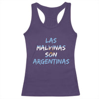 Patriotic Las Malvinas Son Argentinas Flag Racerback Tank Top Argentine Heritage Sun of May Argentina Sovereignty