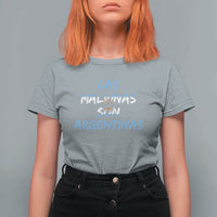 Patriotic Las Malvinas Son Argentinas Flag T Shirt For Women Argentine Heritage Sun of May Argentina Sovereignty
