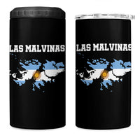 Las Malvinas Island Map Flag Graphic 4 in 1 Can Cooler Tumbler Patriotic Sovereignty Argentine Heritage Sun of May Pride