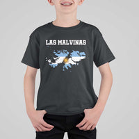 Las Malvinas Island Map Flag Graphic T Shirt For Kid Patriotic Sovereignty Argentine Heritage Sun of May Pride