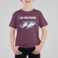 Las Malvinas Island Map Flag Graphic T Shirt For Kid Patriotic Sovereignty Argentine Heritage Sun of May Pride