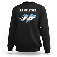 Las Malvinas Island Map Flag Graphic Sweatshirt Patriotic Sovereignty Argentine Heritage Sun of May Pride