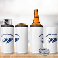 Retro Malvinas Argentinas Distressed Map Graphic 4 in 1 Can Cooler Tumbler Argentine Island Sovereignty Heritage Pride