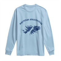 Retro Malvinas Argentinas Distressed Map Graphic Long Sleeve Shirt Argentine Island Sovereignty Heritage Pride
