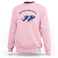 Retro Malvinas Argentinas Distressed Map Graphic Sweatshirt Argentine Island Sovereignty Heritage Pride