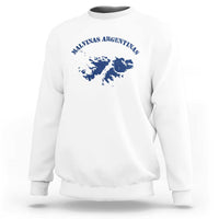 Retro Malvinas Argentinas Distressed Map Graphic Sweatshirt Argentine Island Sovereignty Heritage Pride