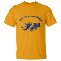 Retro Malvinas Argentinas Distressed Map Graphic T Shirt Argentine Island Sovereignty Heritage Pride