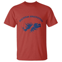 Retro Malvinas Argentinas Distressed Map Graphic T Shirt Argentine Island Sovereignty Heritage Pride
