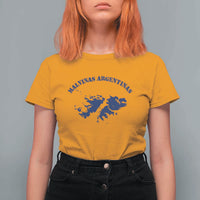 Retro Malvinas Argentinas Distressed Map Graphic T Shirt For Women Argentine Island Sovereignty Heritage Pride