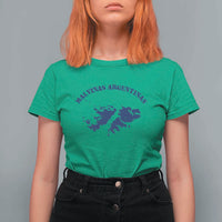 Retro Malvinas Argentinas Distressed Map Graphic T Shirt For Women Argentine Island Sovereignty Heritage Pride