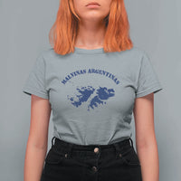 Retro Malvinas Argentinas Distressed Map Graphic T Shirt For Women Argentine Island Sovereignty Heritage Pride