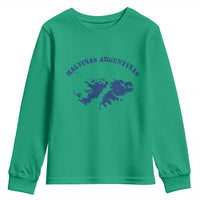 Retro Malvinas Argentinas Distressed Map Graphic Youth Sweatshirt Argentine Island Sovereignty Heritage Pride