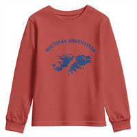 Retro Malvinas Argentinas Distressed Map Graphic Youth Sweatshirt Argentine Island Sovereignty Heritage Pride