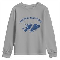 Retro Malvinas Argentinas Distressed Map Graphic Youth Sweatshirt Argentine Island Sovereignty Heritage Pride