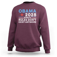 Obama 2028 Since Rules Dont Exist Anymore Sweatshirt Political Satire Red White and Blue