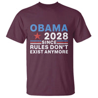 Obama 2028 Since Rules Dont Exist Anymore T Shirt Political Satire Red White and Blue